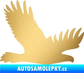 Samolepka Dravec na sklo 004 pravá zlatá metalíza