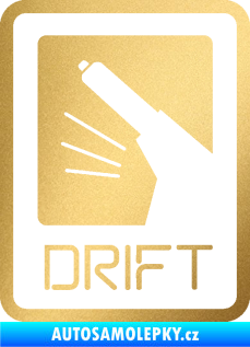 Samolepka Drift 004 zlatá metalíza