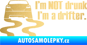 Samolepka Drifter 002 zlatá metalíza