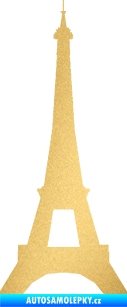 Samolepka Eifelova věž 001 zlatá metalíza