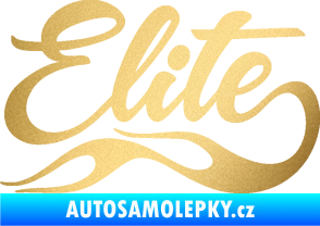 Samolepka Elite nápis zlatá metalíza