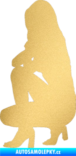 Samolepka Erotická žena 044 levá zlatá metalíza