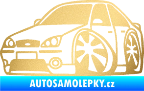 Samolepka Ford Mondeo karikatura levá zlatá metalíza