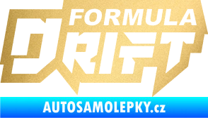 Samolepka Formula drift nápis zlatá metalíza