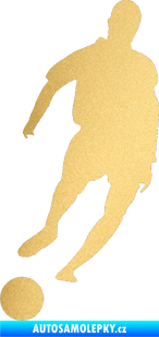 Samolepka Fotbalista 007 levá zlatá metalíza