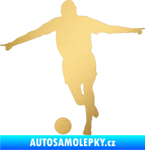 Samolepka Fotbalista 015 levá zlatá metalíza