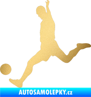 Samolepka Fotbalista 023 levá zlatá metalíza