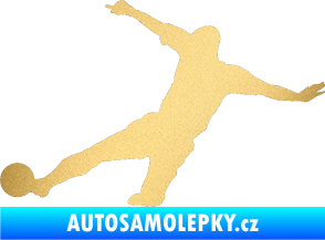Samolepka Fotbalista 037 levá zlatá metalíza