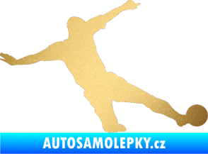 Samolepka Fotbalista 037 pravá zlatá metalíza