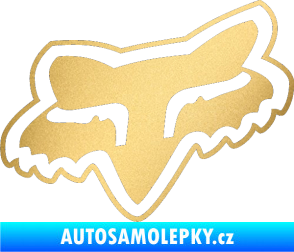 Samolepka Fox 003 zlatá metalíza