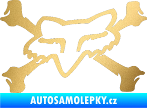 Samolepka Fox 004 zlatá metalíza