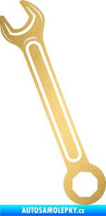 Samolepka Francouzský klíč levá zlatá metalíza