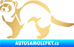 Samolepka Fretka 002 levá zlatá metalíza