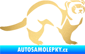 Samolepka Fretka 002 pravá zlatá metalíza