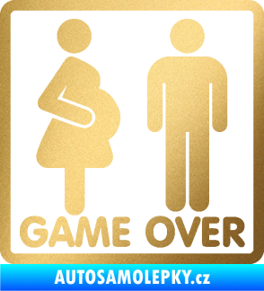 Samolepka Game over varianta jsem v tom zlatá metalíza