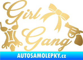 Samolepka Girl gang 001 zlatá metalíza