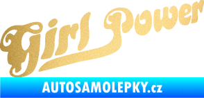 Samolepka Girl Power nápis zlatá metalíza