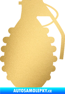 Samolepka Granát 002 pravá zlatá metalíza
