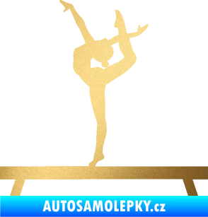 Samolepka Gymnastka 003 levá kladina zlatá metalíza