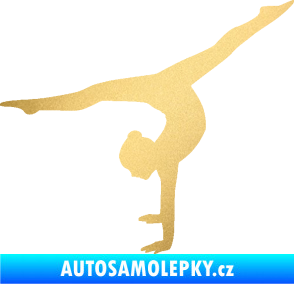 Samolepka Gymnastka 005 levá zlatá metalíza