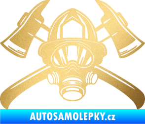 Samolepka Hasič 014 zlatá metalíza