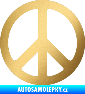 Samolepka Hippies 001 zlatá metalíza