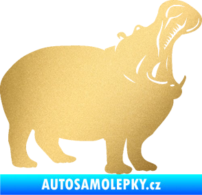 Samolepka Hroch 002 pravá zlatá metalíza