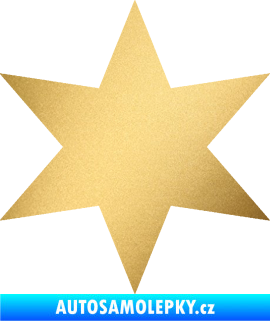 Samolepka Hvězda 002 zlatá metalíza