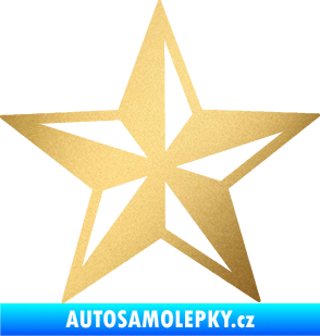 Samolepka Hvězda námořní zlatá metalíza