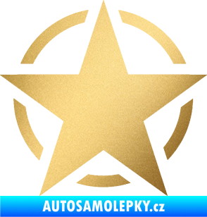 Samolepka Hvězda US Army 001 zlatá metalíza