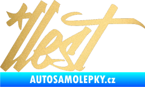 Samolepka Illest 002 zlatá metalíza