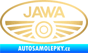 Samolepka Jawa logo zlatá metalíza