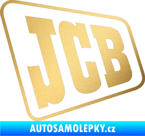 Samolepka JCB - jedna barva zlatá metalíza