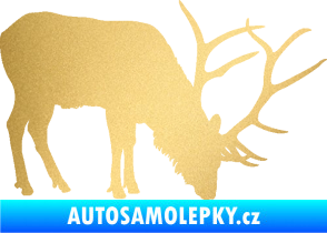 Samolepka Jelen 008 pravá zlatá metalíza