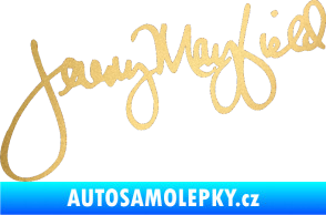 Samolepka Podpis Jeremy Mayfield  zlatá metalíza