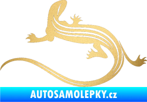 Samolepka Ještěrka 011 levá zlatá metalíza