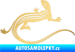 Samolepka Ještěrka 011 pravá zlatá metalíza