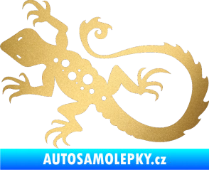 Samolepka Ještěrka 012 levá zlatá metalíza