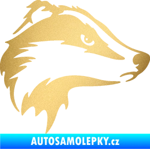 Samolepka Jezevec 002 pravá zlatá metalíza