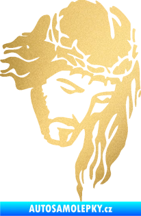 Samolepka Ježíš 003 pravá zlatá metalíza