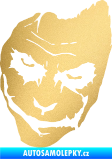 Samolepka Joker 002 levá tvář zlatá metalíza