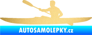Samolepka Kajakář 003 levá zlatá metalíza