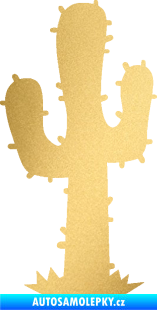 Samolepka Kaktus 001 levá zlatá metalíza