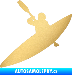 Samolepka Kanoista 001 levá zlatá metalíza