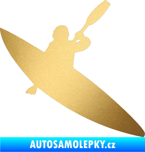 Samolepka Kanoista 001 pravá zlatá metalíza