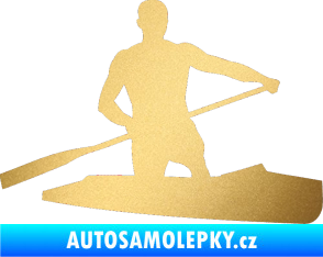 Samolepka Kanoista 002 pravá zlatá metalíza