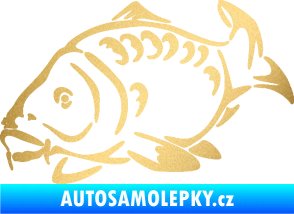 Samolepka Kapr 006 levá zlatá metalíza