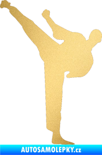 Samolepka Karate 001 levá zlatá metalíza