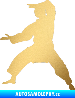 Samolepka Karate 006 levá zlatá metalíza