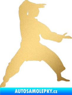 Samolepka Karate 006 pravá zlatá metalíza
